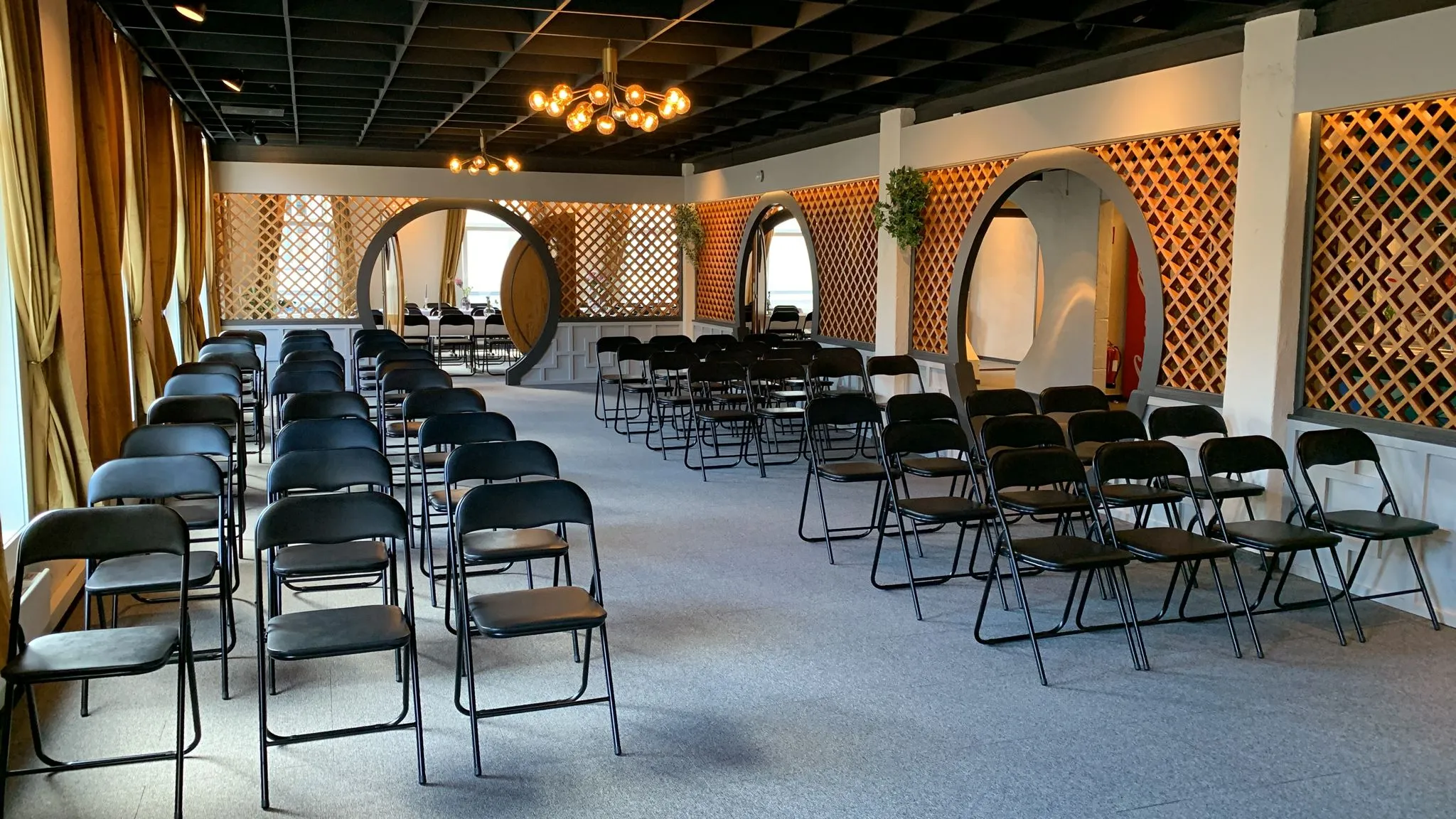 View through the venue towards the windows