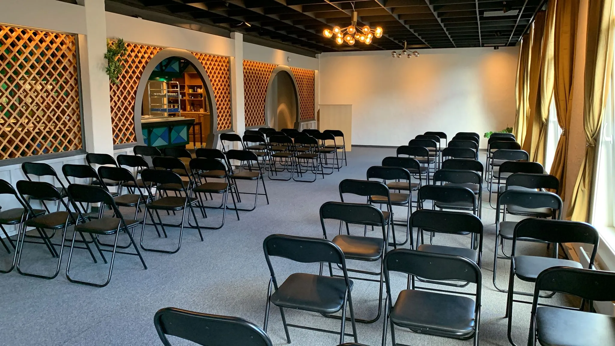 The event spaces seen from the entrance